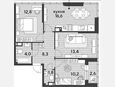 4-комнатная квартира, 67.10 м², 16/16 этаж фото 0