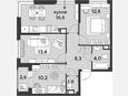 4-комнатная квартира, 67.10 м², 11/16 этаж фото 0