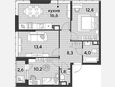 4-комнатная квартира, 67.10 м², 15/16 этаж фото 0