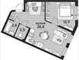 2-комнатная квартира, 47 м², 2/19 этаж фото 0