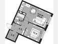 2-комнатная квартира, 44.80 м², 17/19 этаж фото 0