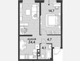 2-комнатная квартира, 47.90 м², 6/19 этаж фото 0