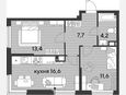 3-комнатная квартира, 53.50 м², 11/16 этаж фото 0