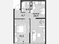 2-комнатная квартира, 48.90 м², 16/16 этаж фото 0