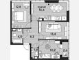 4-комнатная квартира, 67.10 м², 15/16 этаж фото 0