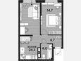 2-комнатная квартира, 47.70 м², 14/16 этаж фото 0