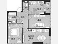 4-комнатная квартира, 69.50 м², 16/16 этаж фото 0