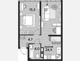 2-комнатная квартира, 48.90 м², 16/16 этаж фото 0