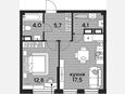 2-комнатная квартира, 44.10 м², 10/16 этаж фото 0
