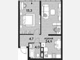 2-комнатная квартира, 48.90 м², 16/16 этаж фото 0