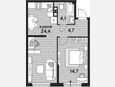 2-комнатная квартира, 47.90 м², 5/19 этаж фото 0