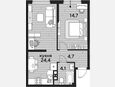 2-комнатная квартира, 47.90 м², 7/16 этаж фото 0