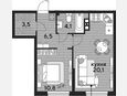 2-комнатная квартира, 45 м², 5/16 этаж фото 0