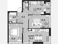 4-комнатная квартира, 67.10 м², 15/16 этаж фото 0
