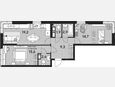 3-комнатная квартира, 66.10 м², 15/16 этаж фото 0