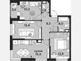 4-комнатная квартира, 67.10 м², 14/16 этаж фото 0