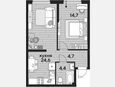 2-комнатная квартира, 48.40 м², 2/16 этаж фото 0