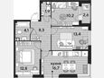 4-комнатная квартира, 67.40 м², 3/16 этаж фото 0