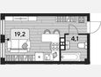 Студия, 23.30 м², 3/16 этаж фото 0