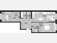 3-комнатная квартира, 66.40 м², 7/16 этаж фото 0