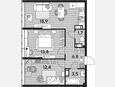 3-комнатная квартира, 57 м², 15/16 этаж фото 0