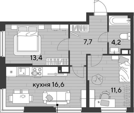 3-комн. квартира фото 0