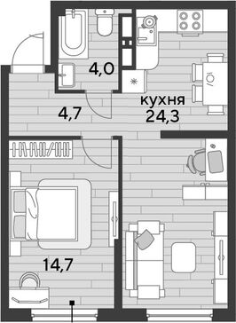 2-комн. квартира фото 0