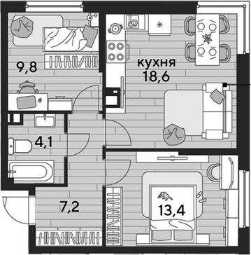 3-комн. квартира фото 0