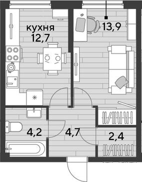 1-комн. квартира фото 0
