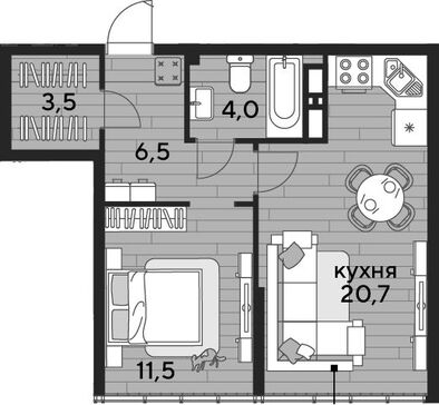 2-комн. квартира фото 0