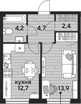 1-комн. квартира фото 0