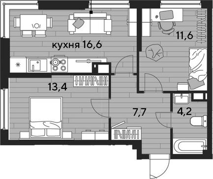 3-комн. квартира фото 0