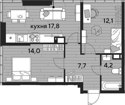 3-комн. квартира фото 0
